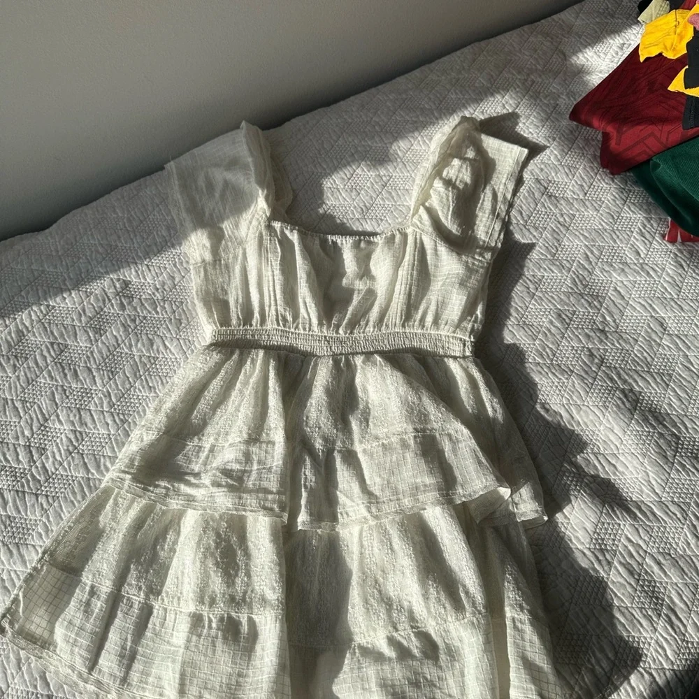 White Ruffled Dress - Picture 3 of 3